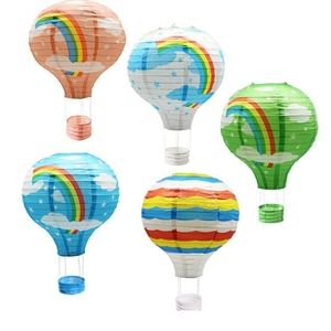 Hanging hot air balloon decor